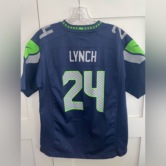 Seattle Seahawks Lynch Jersey, Kids Size Large - Picture 3 of 5